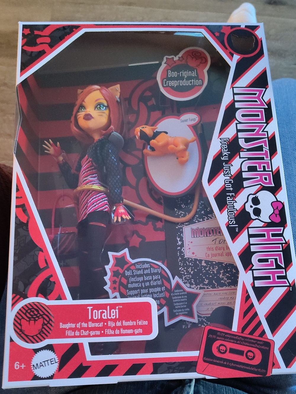 Mattel Monster High Toralei Doll - Orange, Pink, Black